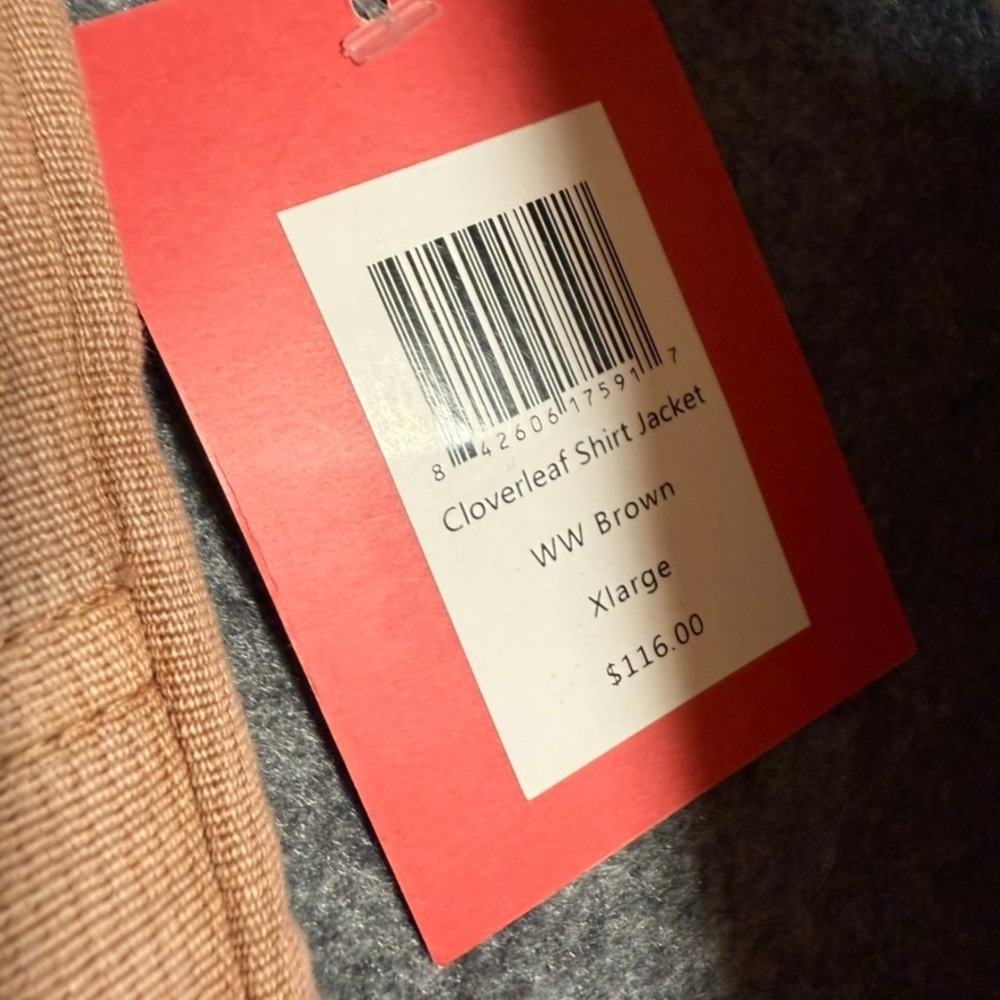 Kimes Ranch Cloverleaf Shirt Jacket Womens Tan Brown Long Sleeve Cotton XL NWT - Picture 9 of 13
